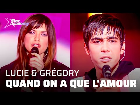 Grégory Lemarchal et Lucie chantent "Quand on a que l'amour" l Star Academy 4