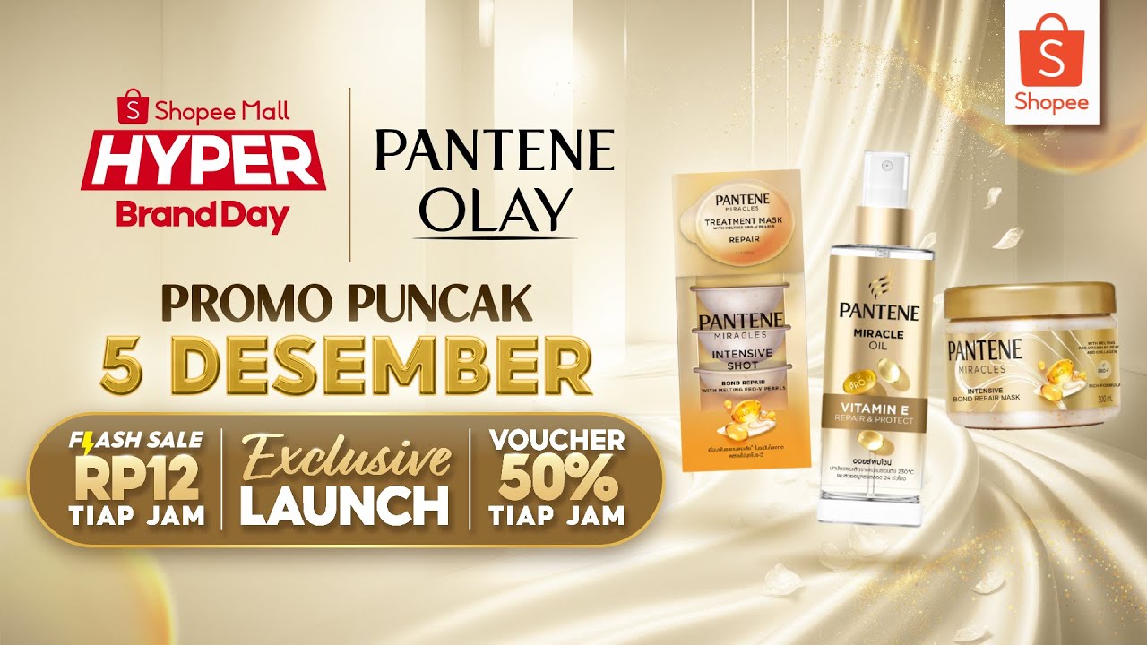 Ingat 5 Des! Nantikan Pantene Exclusive Launch, Flash Sale RP12 Tiap Jam, & Voucher 50% Tiap Jam