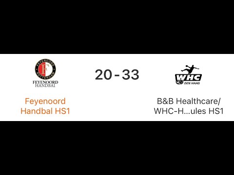Feyenoord Handbal HS1 - B&B Healthcare / WHC-Hercules HS1, eindstand 20-33