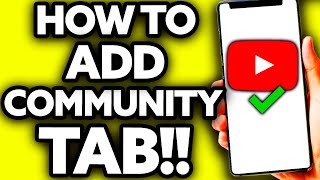 How To Add Community Tab on Youtube 2024