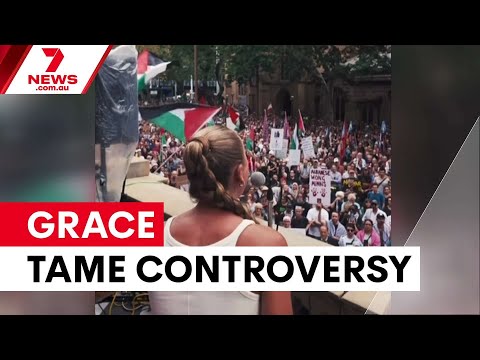 Grace Tame faces calls to lose Australian of the Year over protest chants | 7NEWS