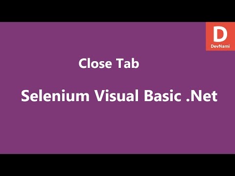 Selenium Visual Basic Net Close Tab