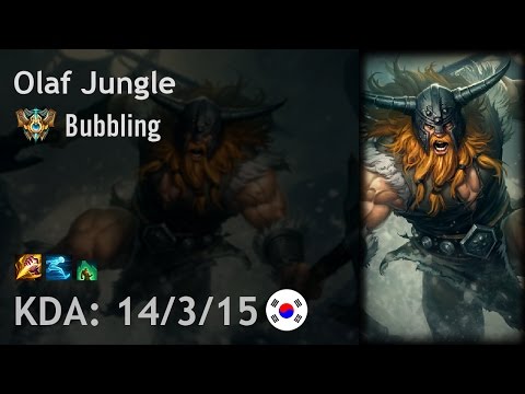 Olaf Jungle vs Lee Sin - Bubbling - KR Challenger Patch 6.20