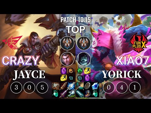 RW Crazy Jayce vs FPB xiao7 Yorick Top - KR Patch 10.15