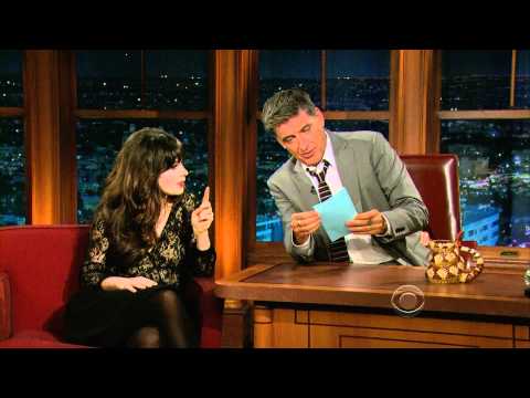 Zooey Deschanel "Wins" Craig Ferguson Golden Mouth Organ