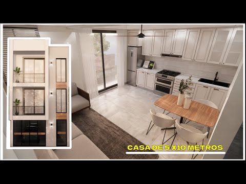 CASA De 5x10 METROS De Tres Pisos - CASA Con 3 DORMITORIOS