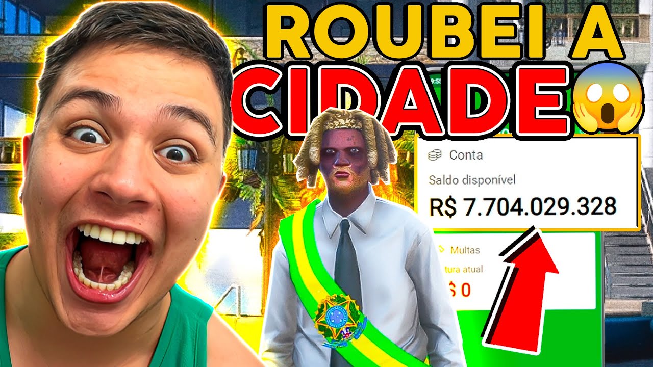 STEAL 7 BILLION from the CITY 😱 GTA RP (Paulinho the CRAZY)