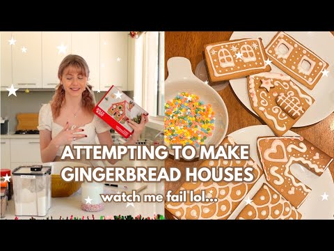 MAKING GINGERBREAD HOUSES FROM SCRATCH!! 🍪✨(an...