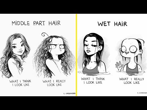 Women’s Hair Problems That Men Will Not Understand | Funny Relatable Comics