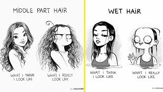 Women’s Hair Problems That Men Will Not Understand | Funny Relatable Comics