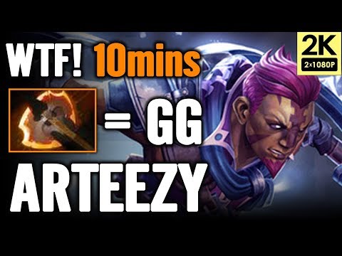 Wut? 10 Min Battle Fury Arteezy New Record AM Carry Gameplay RTZ Dota 2