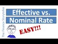 Effective annual interest rate (EAR) vs nominal rate