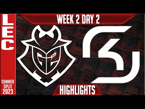 G2 vs SK Highlights | LEC Summer 2023 W2D2 | G2 Esports vs SK Gaming
