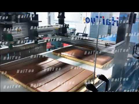 Baking Industry food portioning system- Haituo Inline sponge cake cutter.