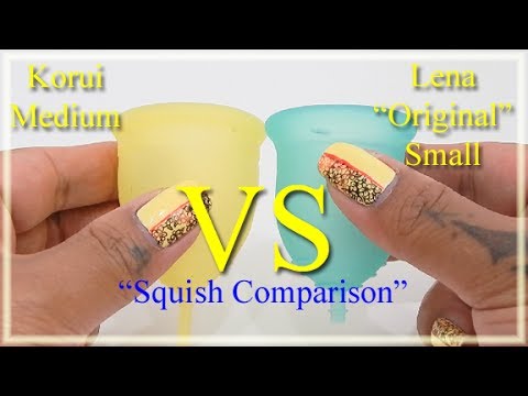 Korui Medium vs Lena Original Small "Squish" - Menstrual Cups