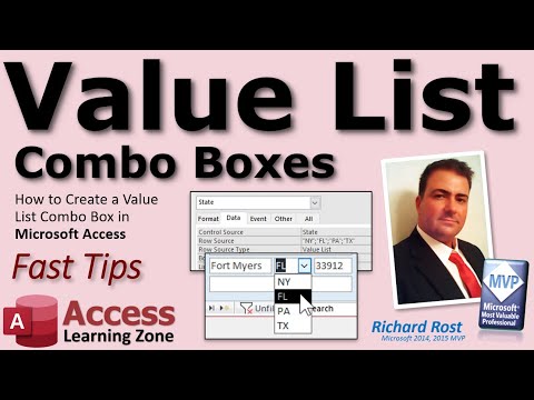 How to Create a Value List Combo Box Microsoft Access