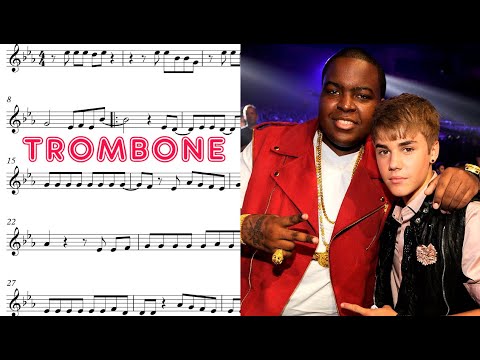 Sean Kingston, Justin Bieber - Eenie Meenie Trombone Sheet Music - Tutorial