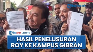 Pulang dari Sydney Telusuri Ijazah Gibran, Roy Suryo: 99,9% Gibran Tak Lulus & Tak Punya Ijazah SMA