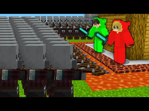 1,000 Pillagers vs Most Secure Minecraft House