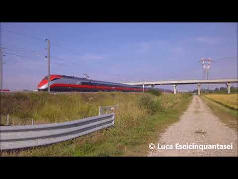 Un minuto di treni FRECCIAROSSA in corsa sulla linea AV/AC Torino - Milano