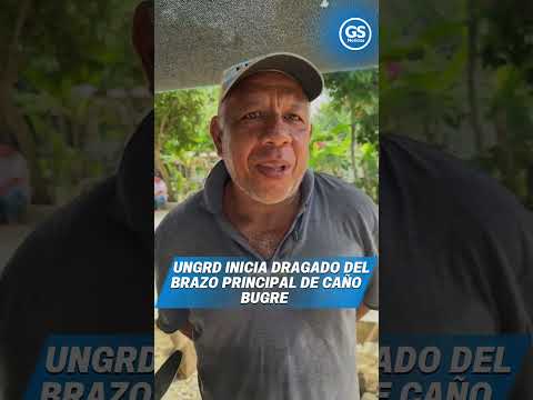 San Pelayo refuerza limpieza del Caño Bugre con maquinaria de la UNGRD