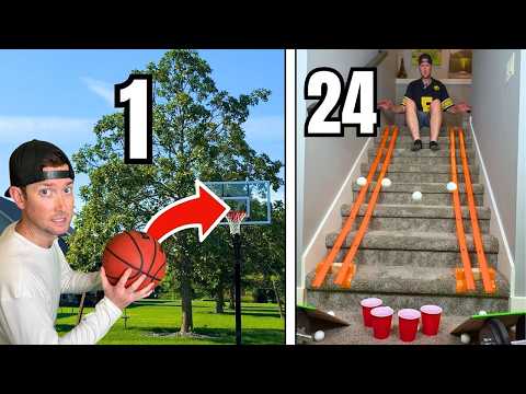 Can I Make 24 INSANE Trick Shots In Just 24 Hours?