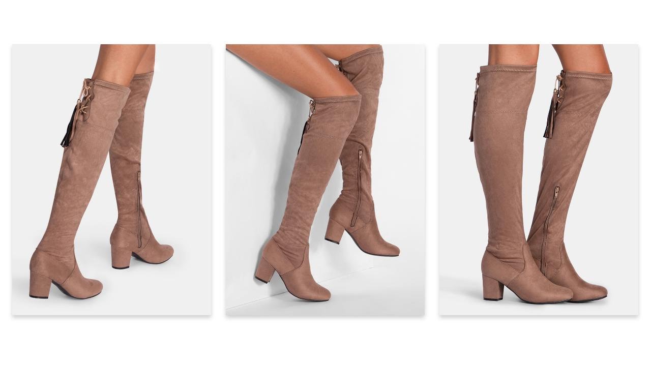 Kozaki na niskim obcasie Bionica Mocha - DeeZee.pl