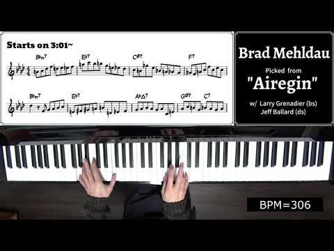 A Lick A Week! 33rd Week: Brad Mehldau's Lick on "Airegin"