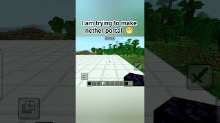 I will try to create a nether portal today #minecraft #shorts #gaming