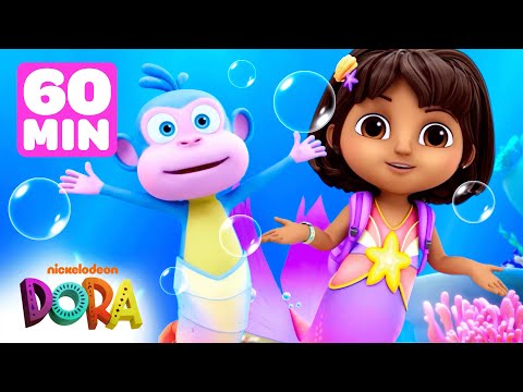 Dora's Mermaid & Underwater Adventures! 🧜‍♀️ w/ Boots | 60 Minutes | Shimmer and Shine
