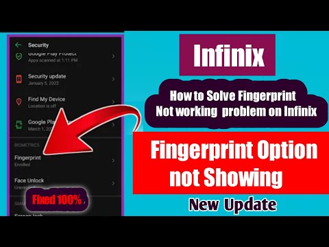Fix fingerprint option not showing on infinix 2022.fingerprint option missing on infinix mobile fix