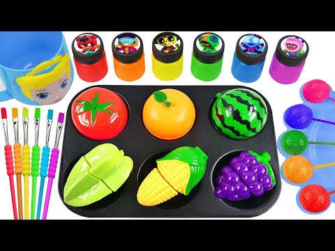 Satisfying Video 💖 Making 6 Disney Paints Labubu Lollipop Candy SPRUNKI Heroes Frut Sounds ASMR