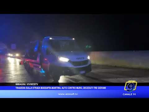 Tragedia sulla Massafra-Martina, auto contro muro, deceduti tre giovani