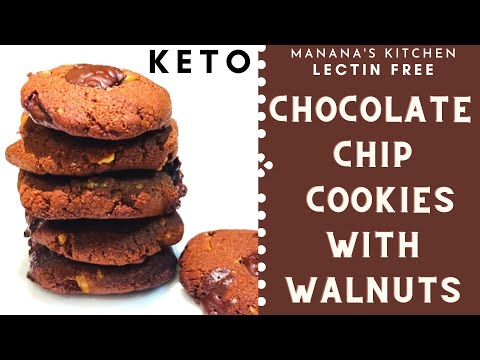 KETO Chocolate Chip Cookies with Walnuts | Low Carb | LECTIN FREE RECIPE | Gluten Free | DELICIOUS