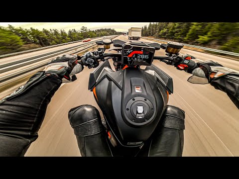 KTM 1390 Superduke R Wheelie + Top Speed + Sound (4K)