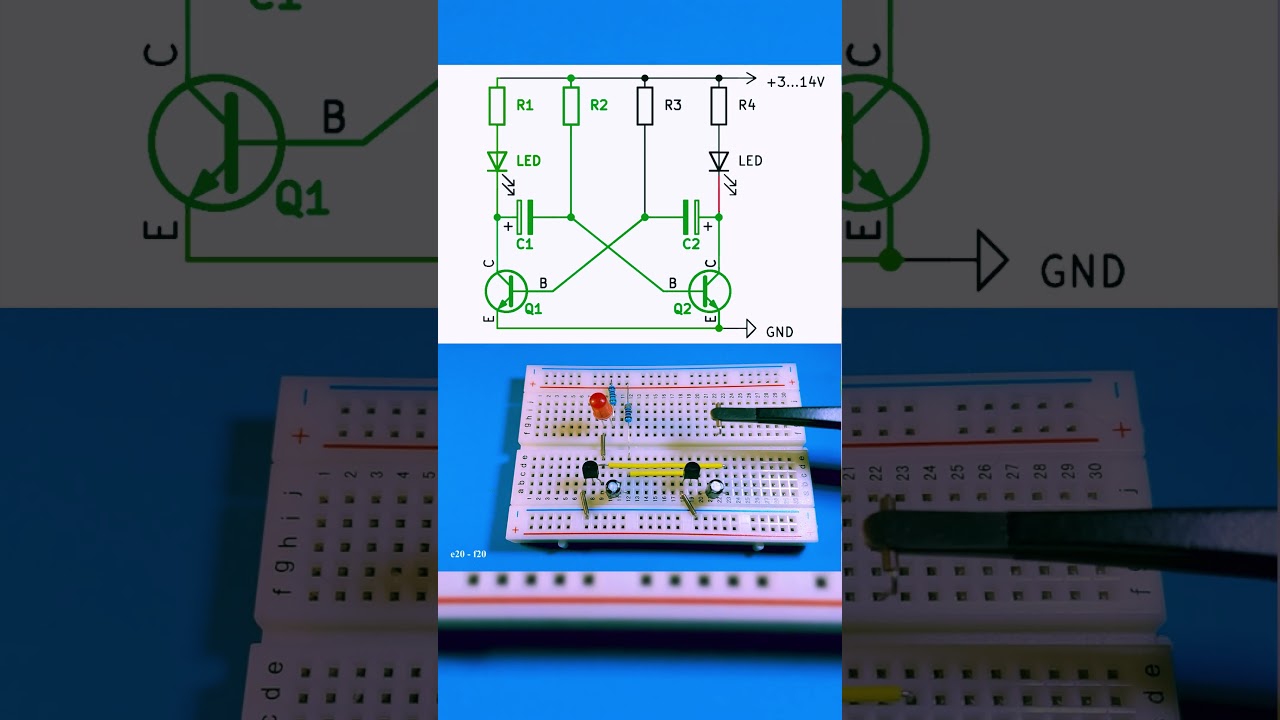 LED blinking circuit on #breadboard