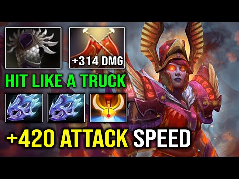 WTF +420 Attack Speed Legion Commander Brutal Hit Like a Truck with Double Moon Shard Dota 2