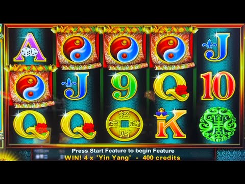 Ainsworth Grand Dragon 4 Yin Yang Symbol Bonus Jackpot Hand Pay $20 Bet