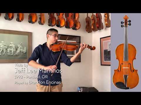 (SOLD) Jeff Lee Manthos 16.5" viola, 1992 / Brandon Encinas / at the Metzler Violin Shop