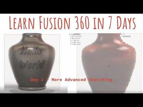 Beginners Tutorial: Learn Fusion 360 in 7 days  - 2025 Edition | Day 2 - More Sketching Techniques