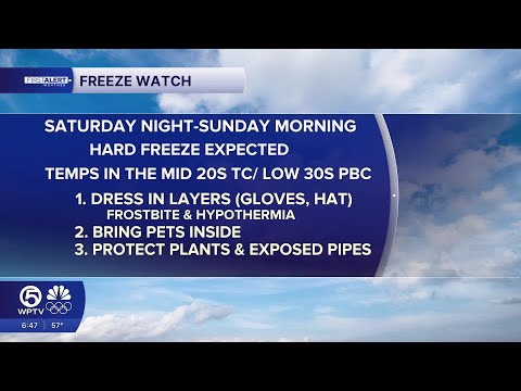 WPTV First Alert Weather Forecast for Morning of Friday, Jan. 30, 2026