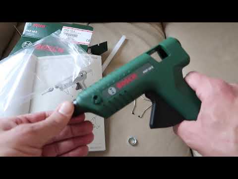 Bosch Glue Gun PKP 18 E Extra-Length Nozzle, Glue Stick Unboxing
