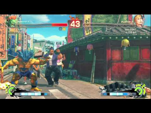 SSF4: T SRAI (Blanka) VS seki5987 (Cody)