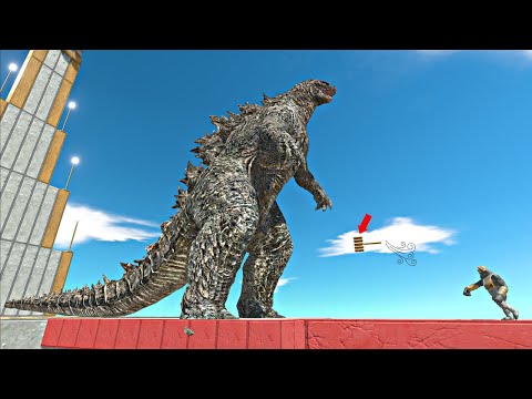 One Shot Ghor Hammer Shoots at All Godzillas - Animal Revolt Battle Simulator