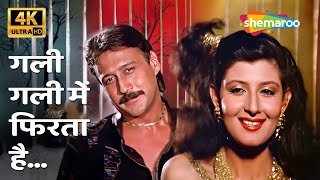Download lagu Gali Gali Mein Phirta Hai [4K Song] | Alka Yagnik | Tridev | Jackie Shroff, Sangeeta | Superhit Song mp3
