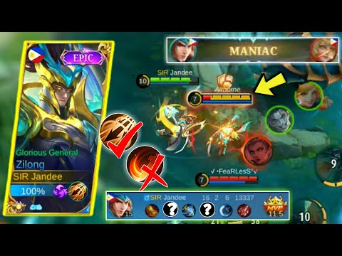 ZILONG + INSPIRE! ONE SHOT BUILD 2022(AUTO MANIAC)16KILLS - MLBB