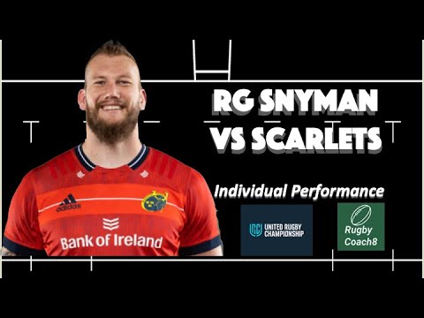 RG SNYMAN vs SCARLETS | Munster season 2022-2023 debut | Individual Performance