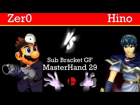 MasterHand 29 Sub Bracket GF - Zer0(Dr.Mario) vs. Hino(Marth)