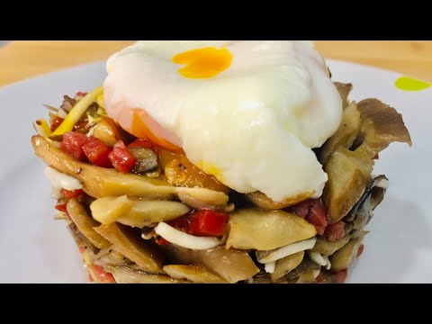 Revuelto de setas, gulas, jamón y huevo poché! / Tirshowcooking