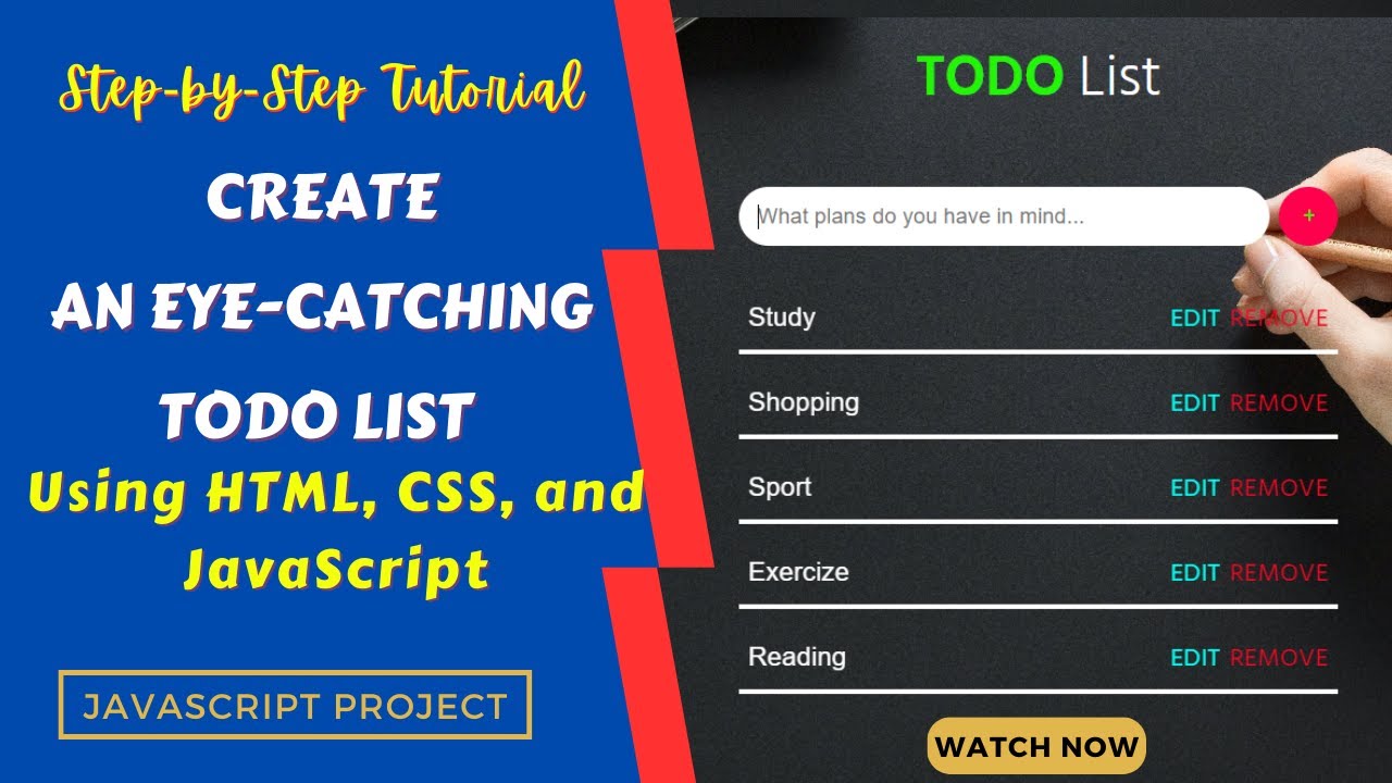 How To Create ToDo List Using Javascript & Html Css| How To Make To Do Using Javascript